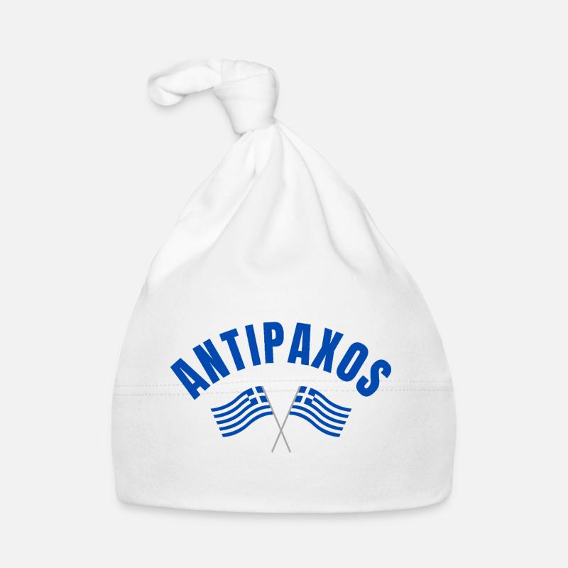 Drapeaux grecs Antipaxos Bonnet bio Bébé