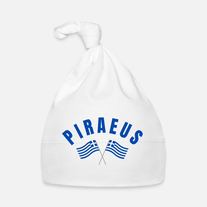 Piraeus Harbour Waves Emblem Organic Baby Cap