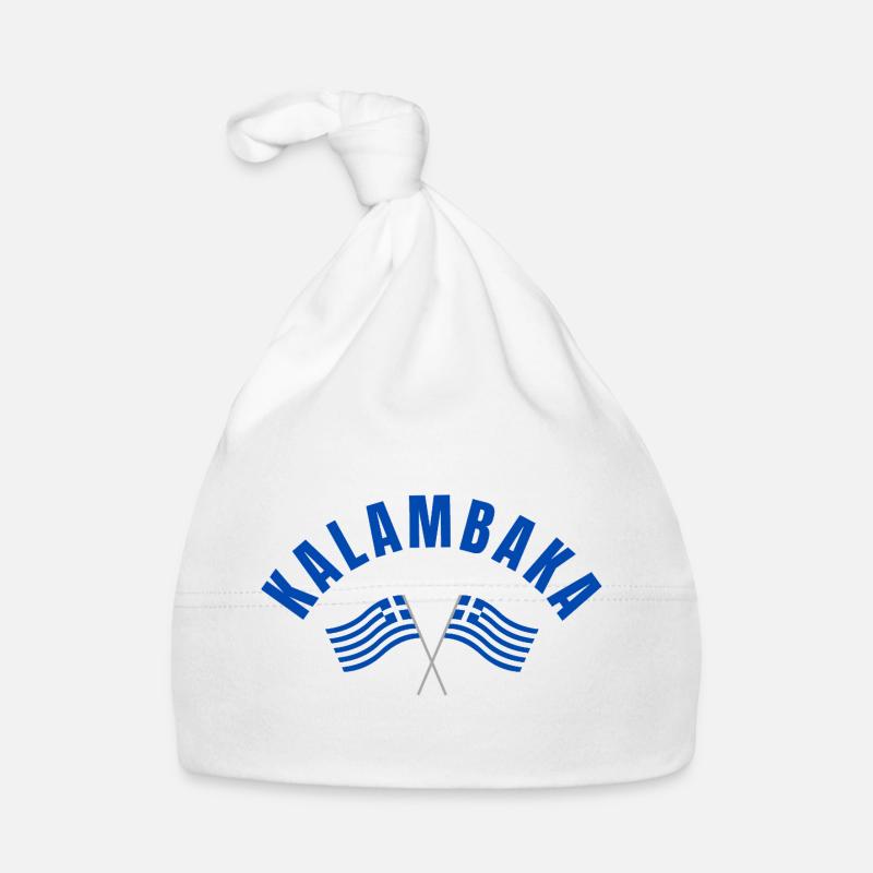 Kalambaka-griechische Flaggen Baby Bio-Mütze