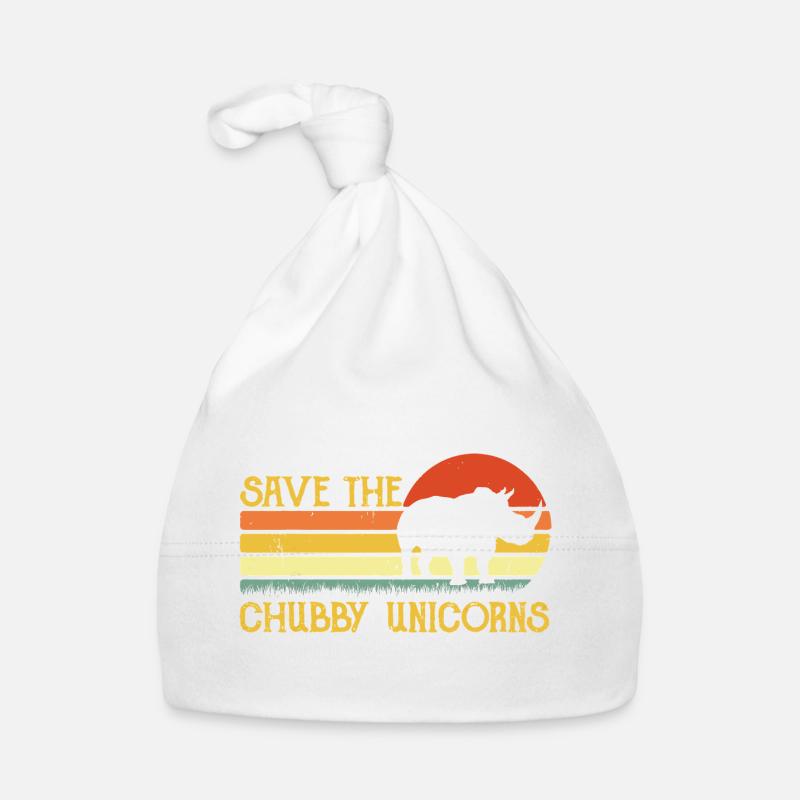 Save the Chubby Unicorns Retro Sunset Organic Baby Cap