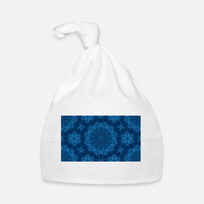 Blue Ocean Mandala Muster – Abstraktes Wasser-Kaleid Baby Bio-Mütze