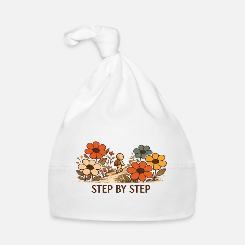 Der kleine Gedanke | STEP BY STEP - Baby Bio-Mütze - Weiß