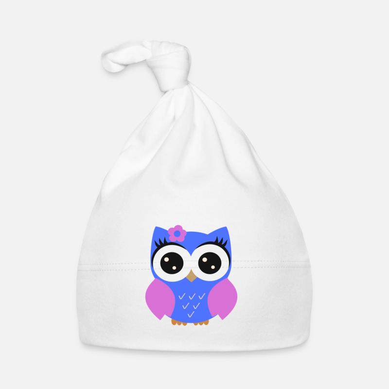 Owl Puple Organic Baby Cap