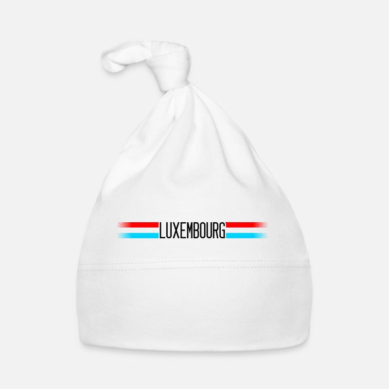 Luxembourg Drapeau / bannière 005 conceptions rondes Bonnet bio Bébé