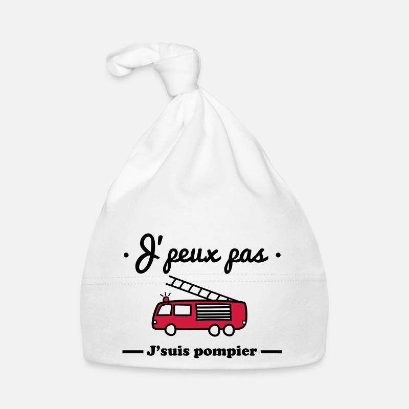 J'peux pas j'suis pompier Bonnet bio Bébé