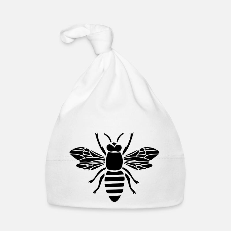 bee honey bumble bee honeycomb beekeeper wasp - Organic Baby Cap - white