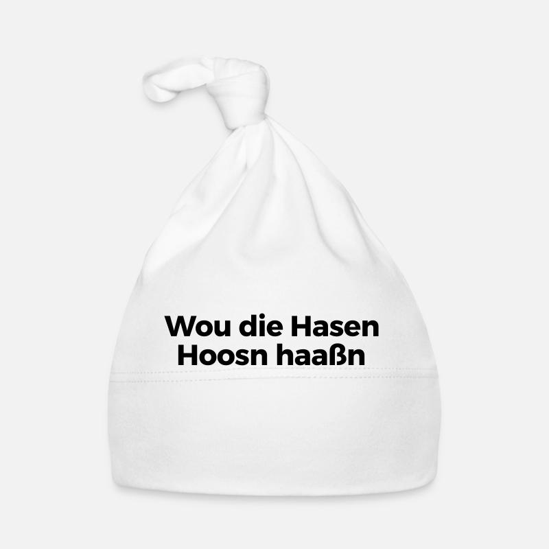 WOU DIE HASEN HOOSN HAAssEN Baby Bio-Mütze