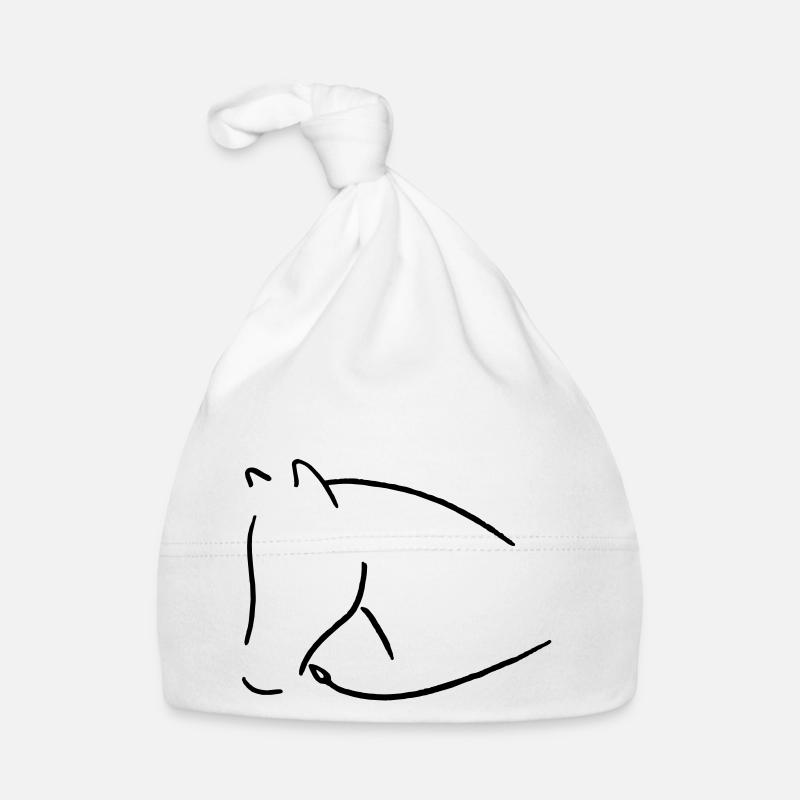 hippiques - Bonnet bio Bébé - blanc