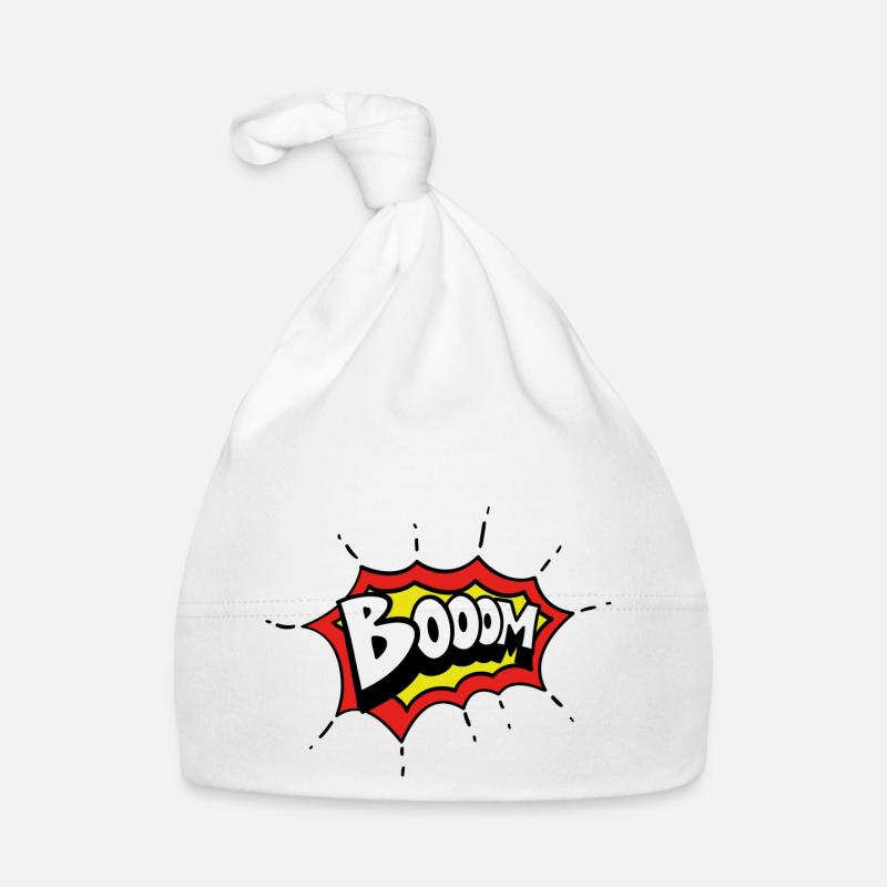 boom comic design Baby Bio-Mütze