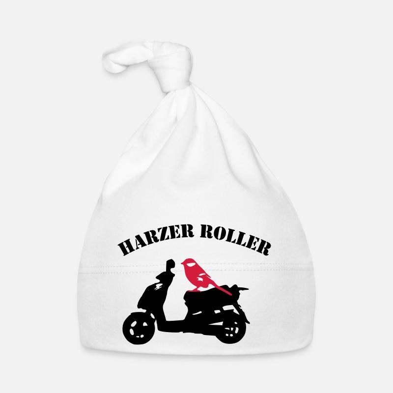 Harzer Roller - Baby Bio-Mütze - Weiß