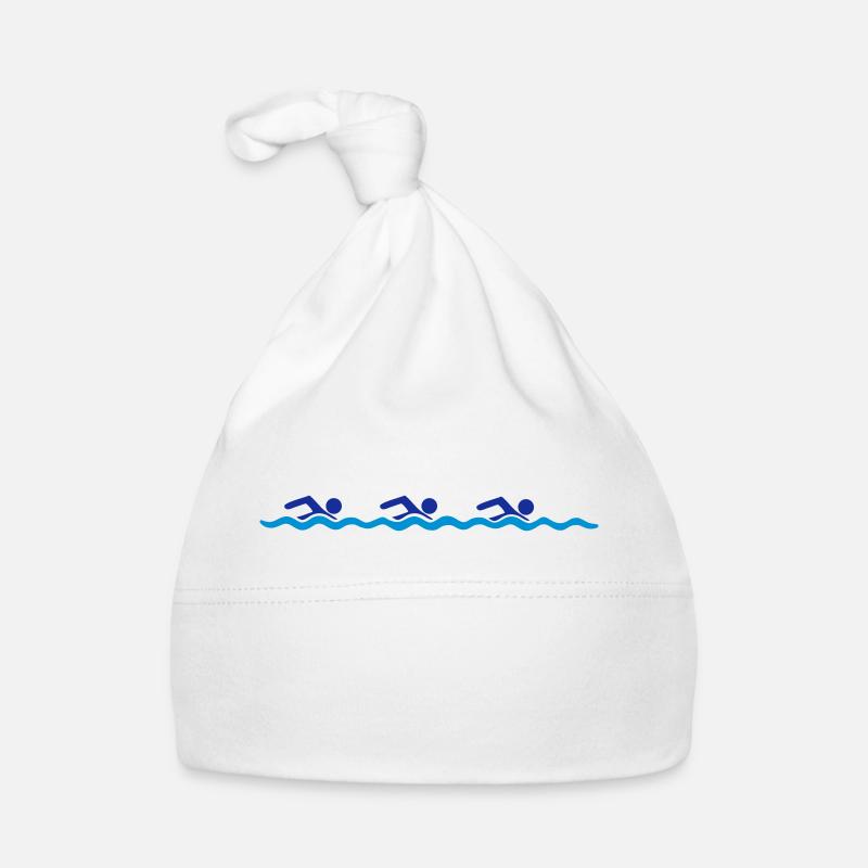 équipe amis train nager eau mer vacances fer Bonnet bio Bébé