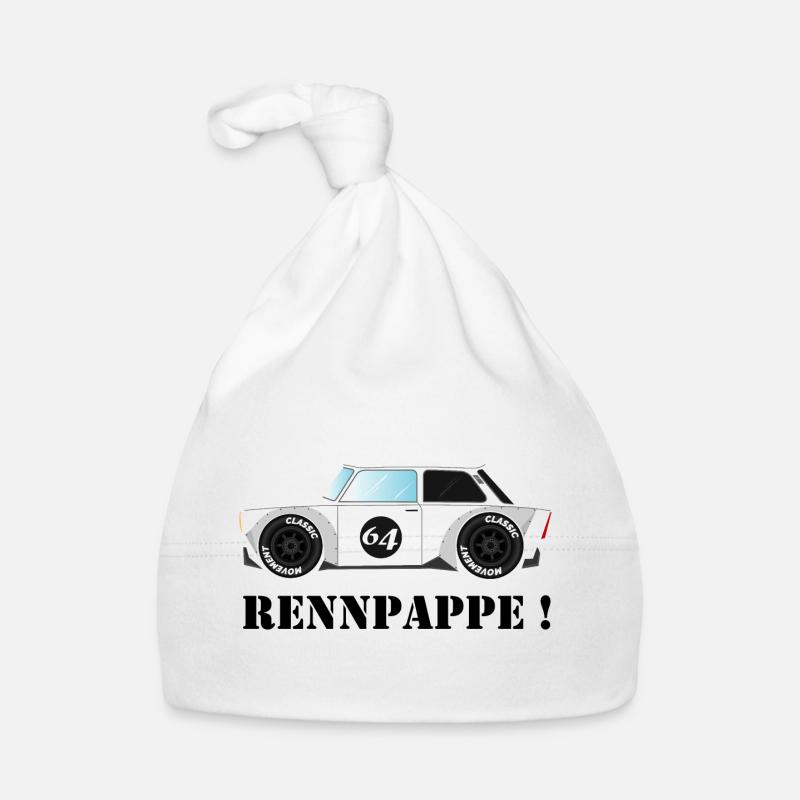 RENNPAPPE! Retro Rallye Auto Design Baby Bio-Mütze