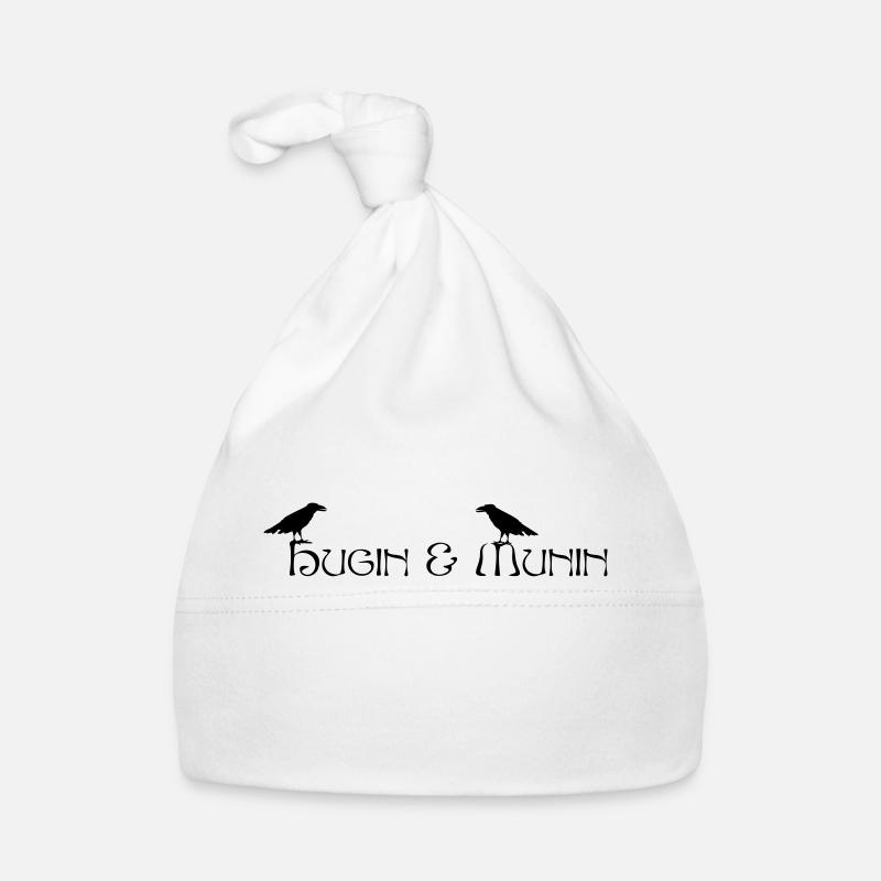 Hugin & Munin (Odin's ravens) Organic Baby Cap