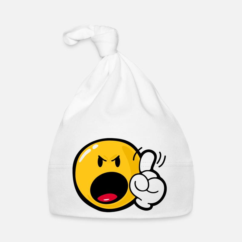 Smiley Anger Cross Baby Bio-Mütze