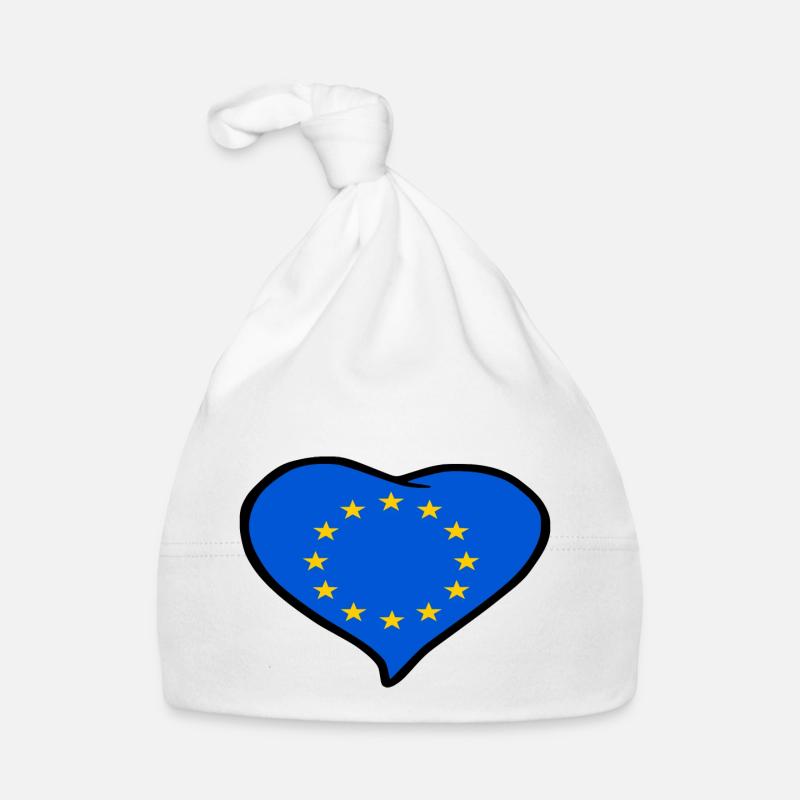 Europa herz Flagge Baby Bio-Mütze