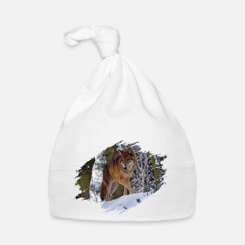 Wolf Organic Baby Cap