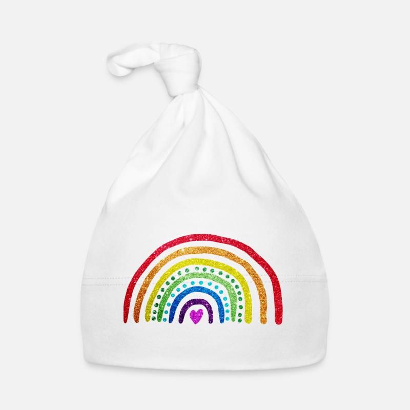 Regenbogen-Glitzer Baby Bio-Mütze