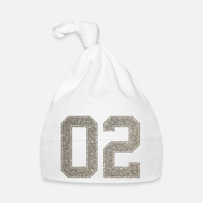 Number 02 back number 2 Two jersey number Organic Baby Cap