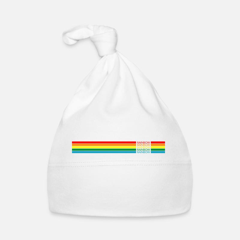 Regenbogen Rainbow Baby Bio-Mütze