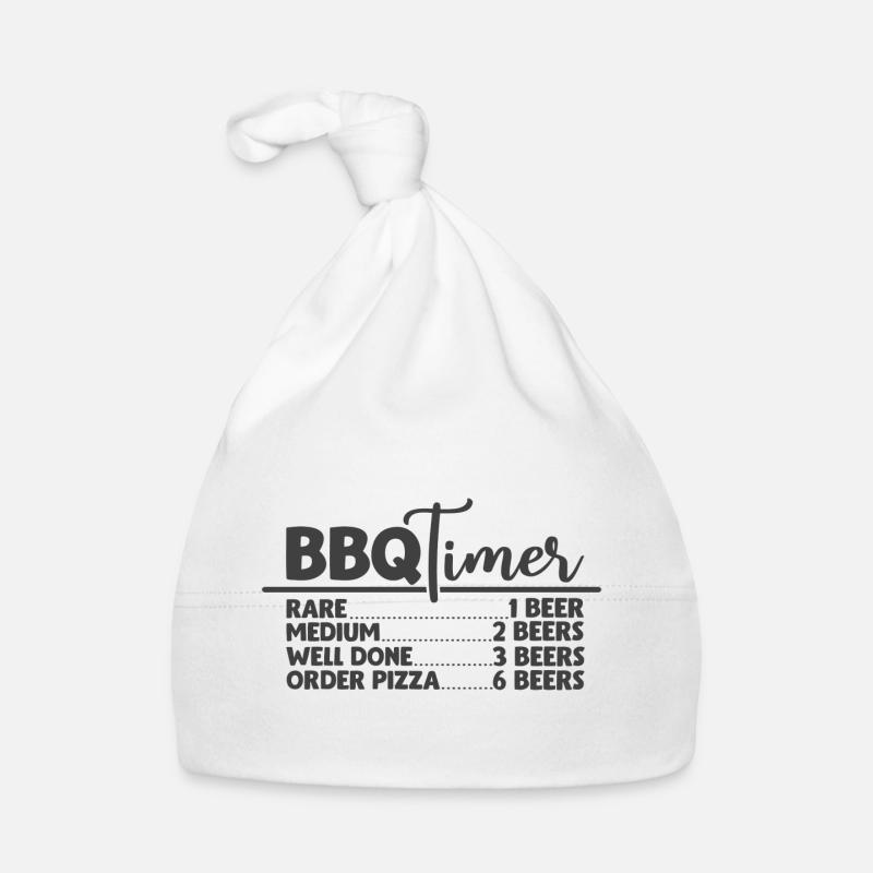 BBQ Timer Grill Saying Design Organic Baby Cap
