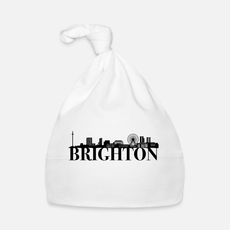 Brighton England Skyline Geschenk Idee UK Baby Bio-Mütze