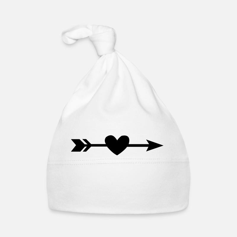 direction de la flèche du cœur Bonnet bio Bébé
