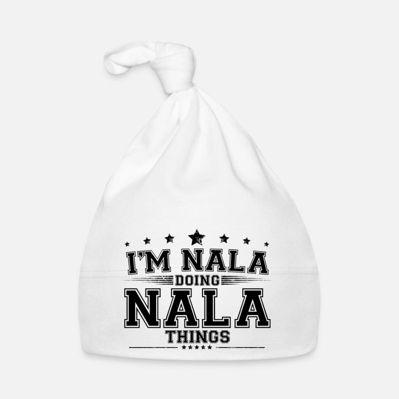 Ich bin Nala, die Nala-Dinge tut - Baby Bio-Mütze - Weiß
