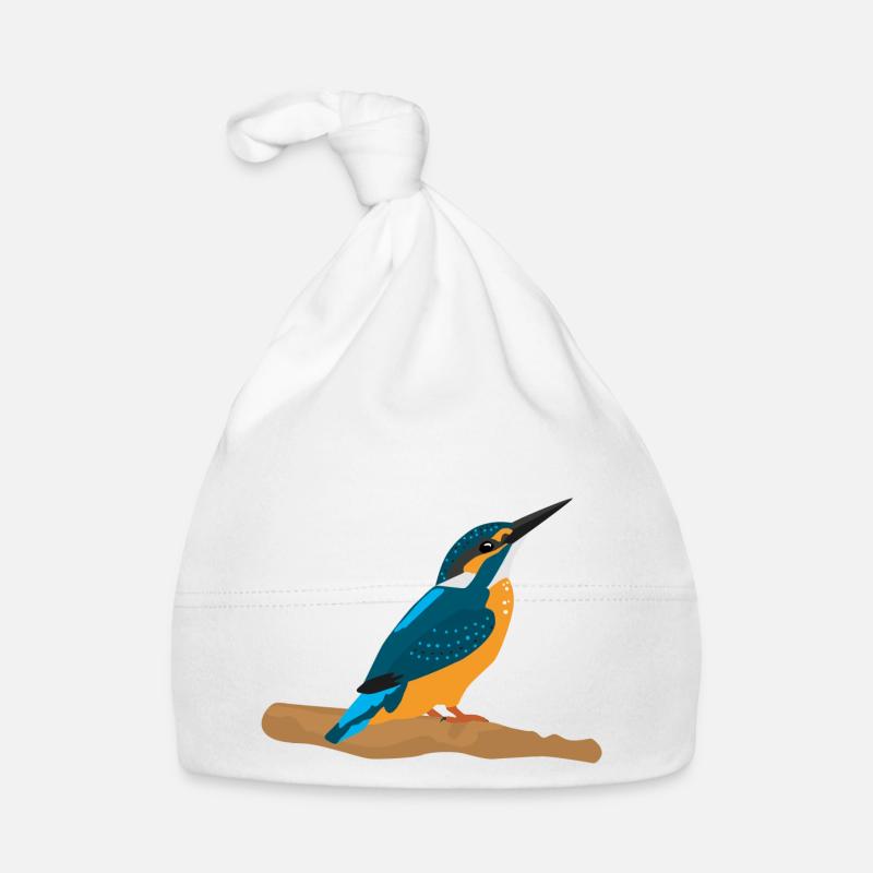 Eisvogel - Baby Bio-Mütze - Weiß