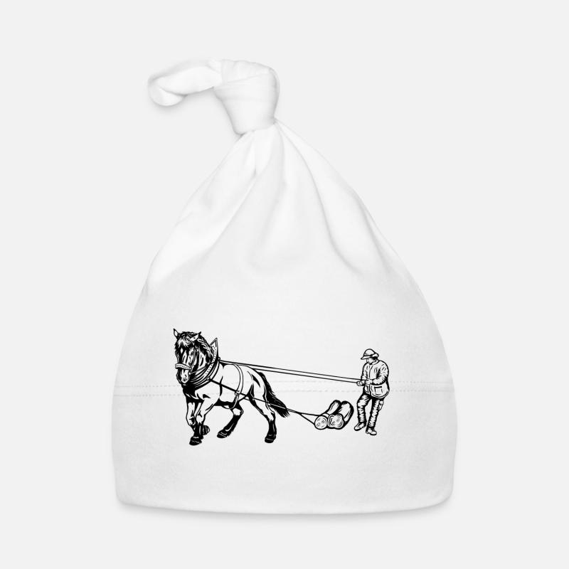 Holzrücker avec cheval Bonnet bio Bébé