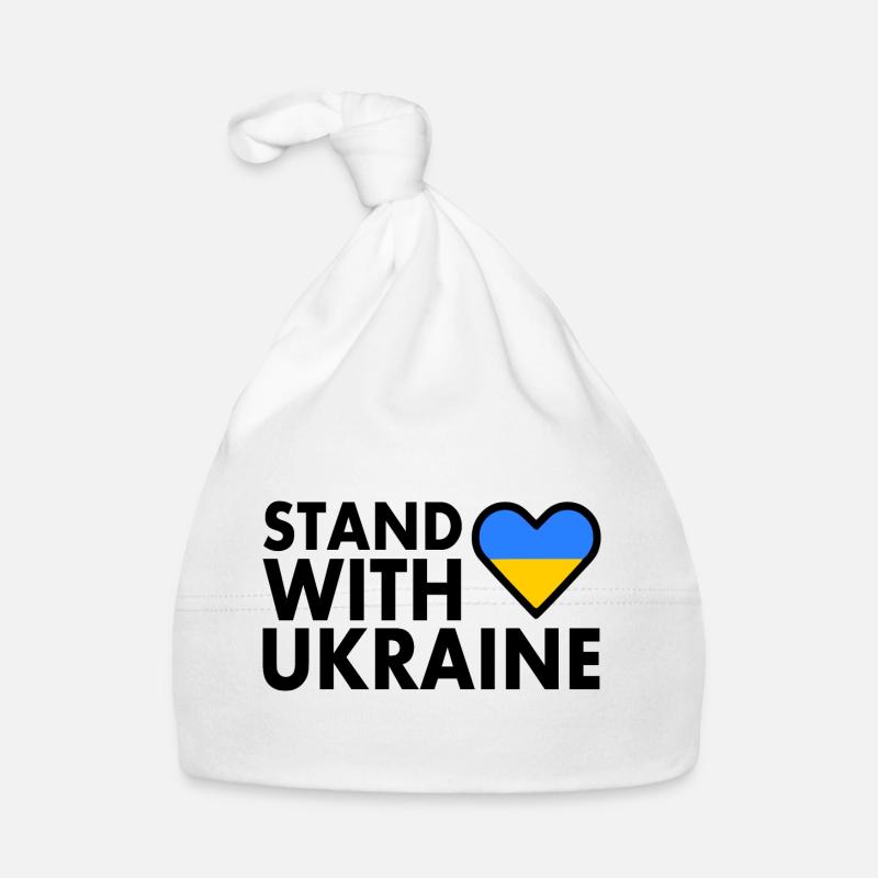 Ukraine - Bonnet bio Bébé - blanc