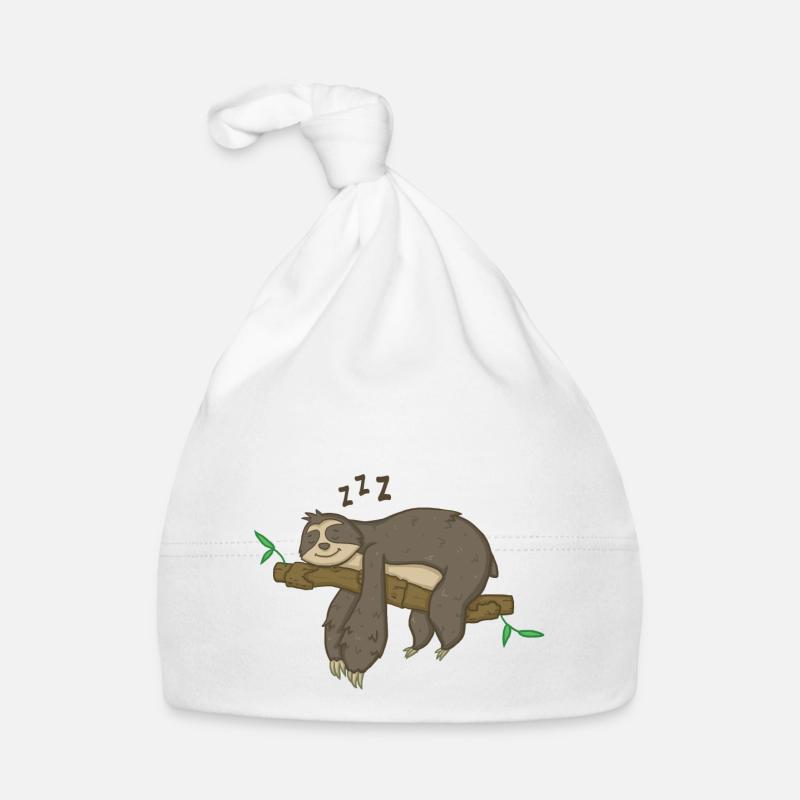 Faultier Schlafen Relax Baby Bio-Mütze