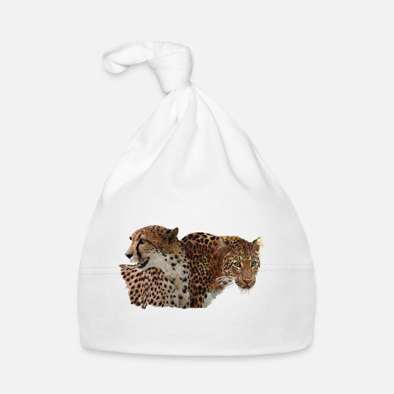 Leopard und Gepard Baby Bio-Mütze