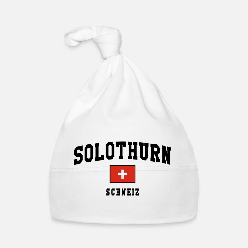 Conception du drapeau de Soleure en Suisse Bonnet bio Bébé