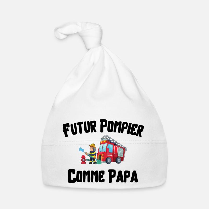 Futur Pompier Comme Papa Cadeau enfant Bonnet bio Bébé