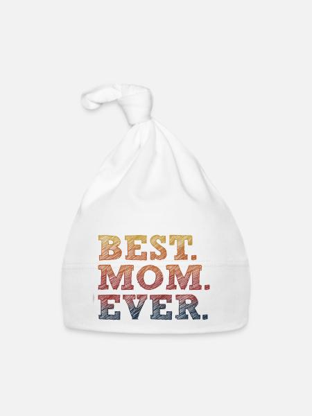 BESTE MUTTER ALLER ZEITEN - Baby Bio-Mütze - Weiß - Vorne