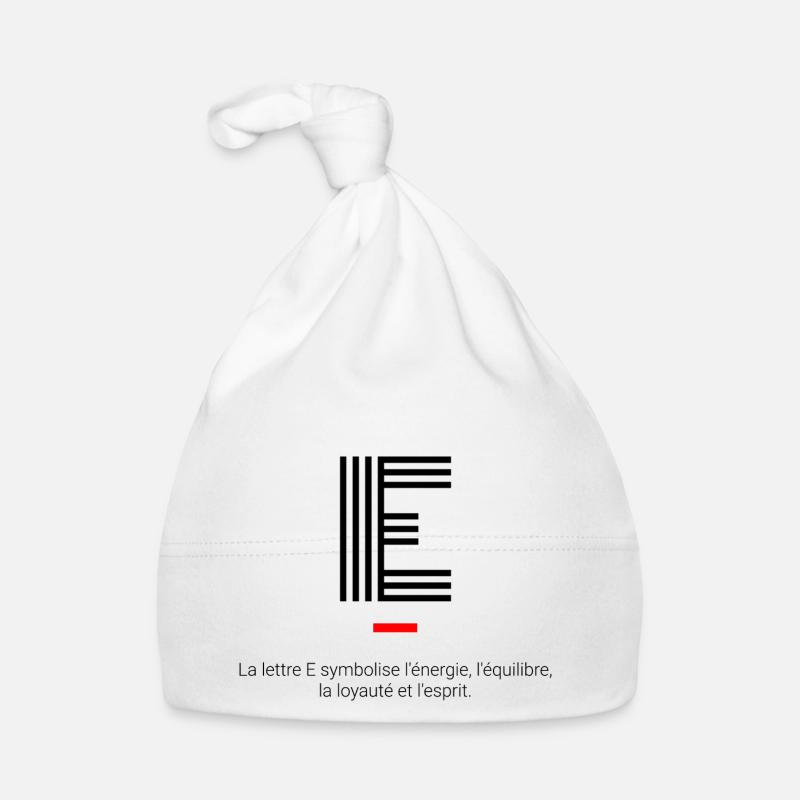 Lettre E Bonnet bio Bébé