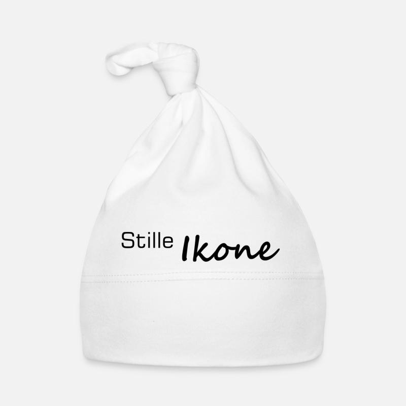 Stille Ikone Handlettered Schriftzug Baby Bio-Mütze