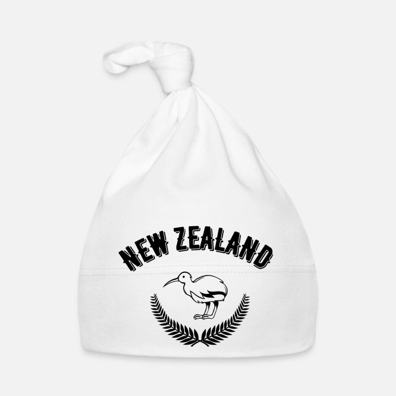 Neuseeland - Baby Bio-Mütze - Weiß