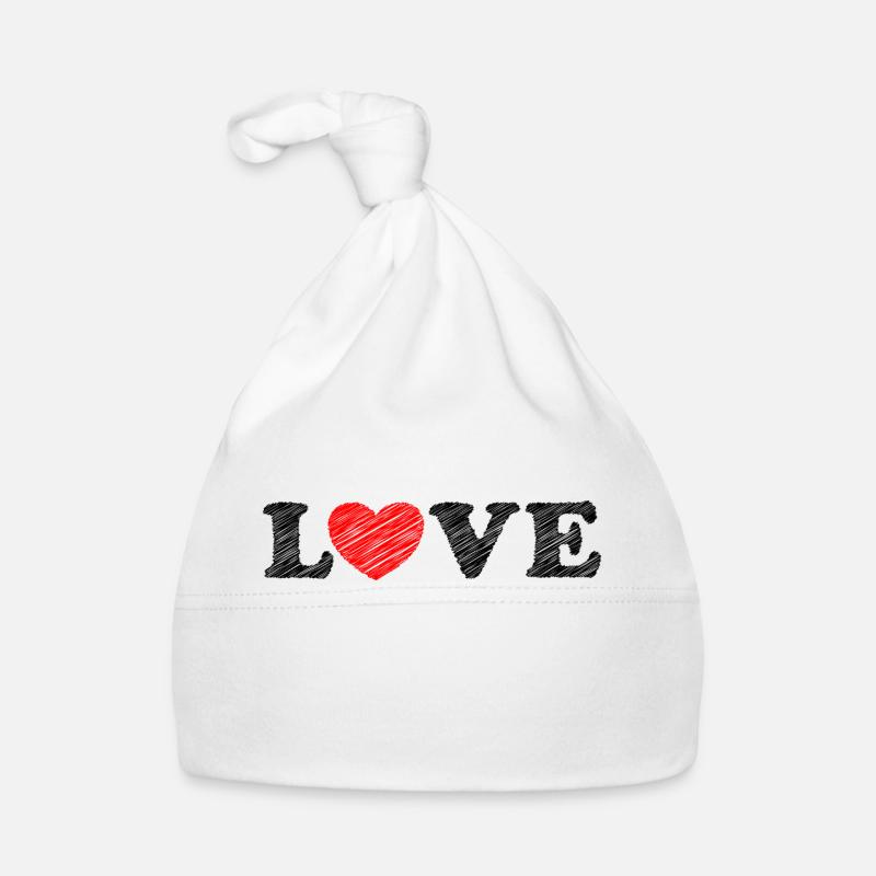 Heart scribble Organic Baby Cap