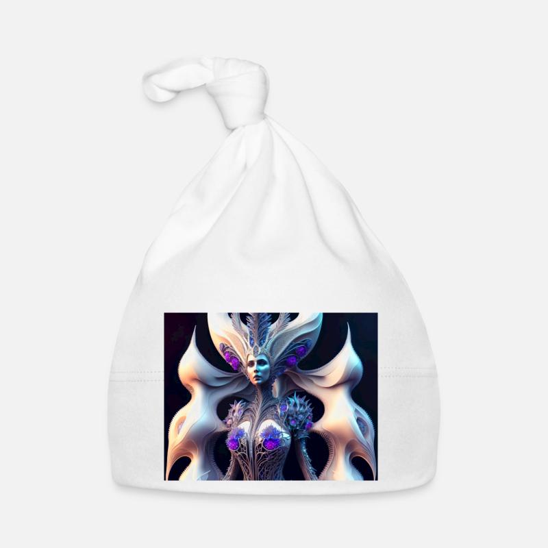Sorcière métallique - Bonnet bio Bébé - blanc