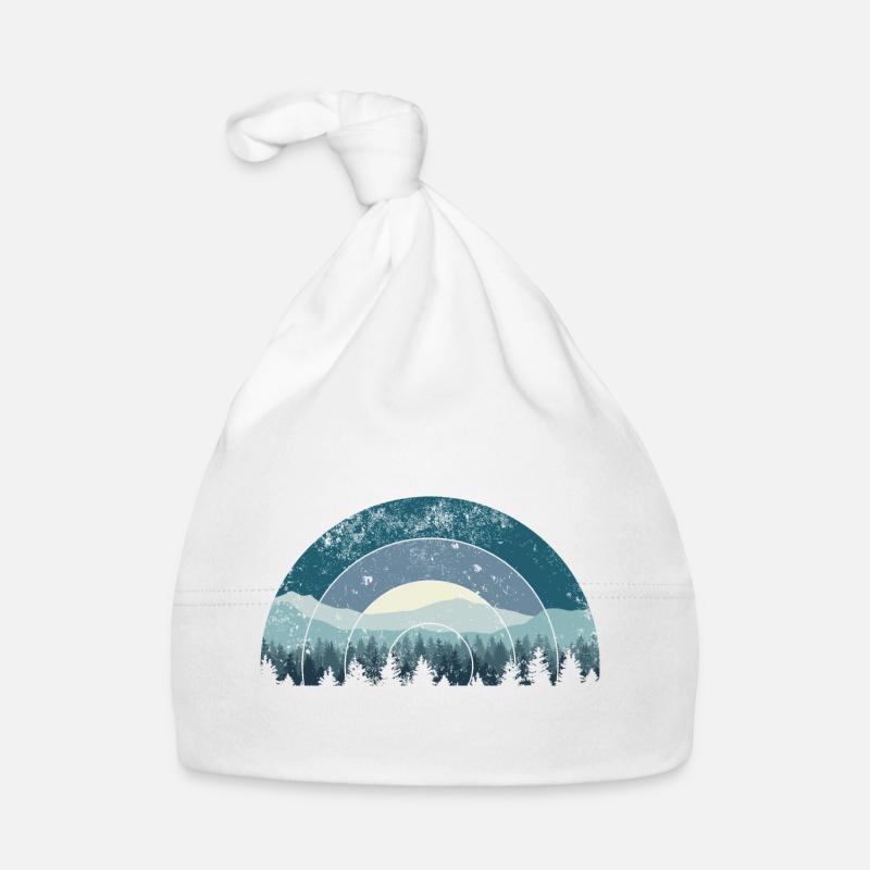 Blue Arc Forest Landschaft Baby Bio-Mütze