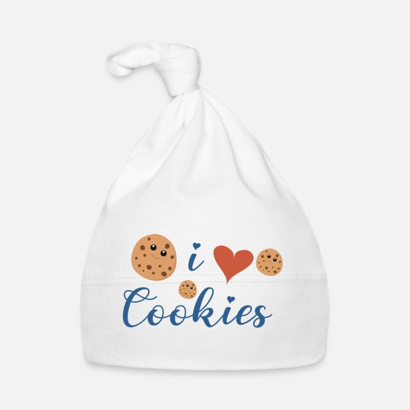 J’adore les cookies - Bonnet bio Bébé - blanc