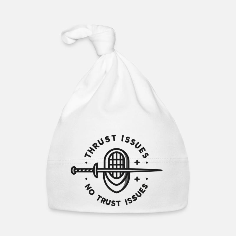 Problèmes d'attaque, pas de problèmes de confiance - Bonnet bio Bébé - blanc