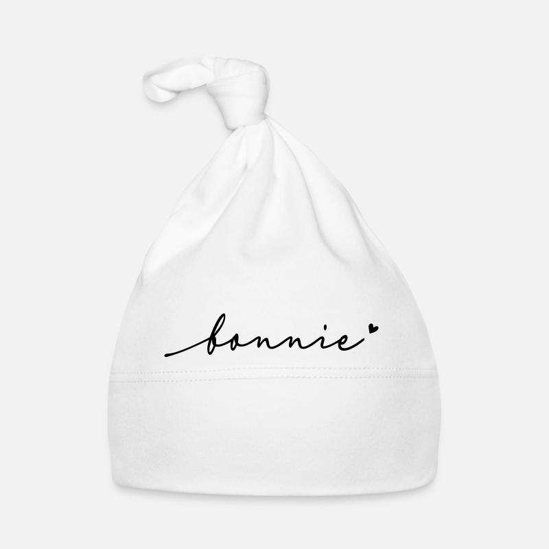 Bonnie Cursive Name Organic Baby Cap