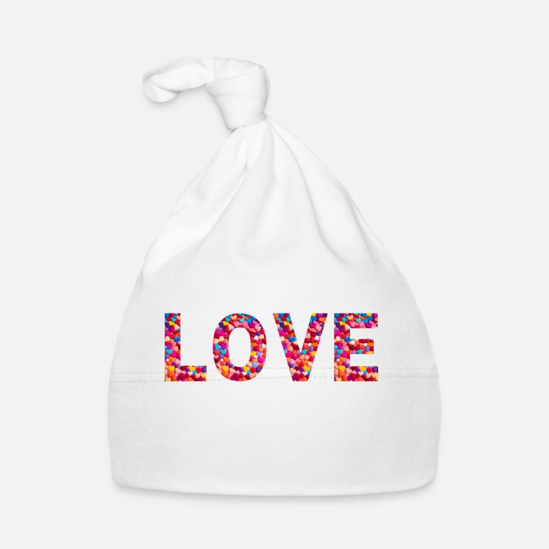 Heartfelt typography Organic Baby Cap