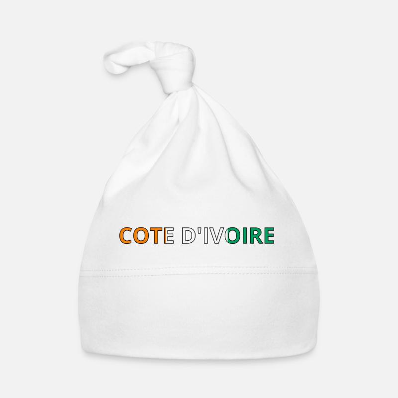 Drapeau Côte d'Ivoire Bonnet bio Bébé