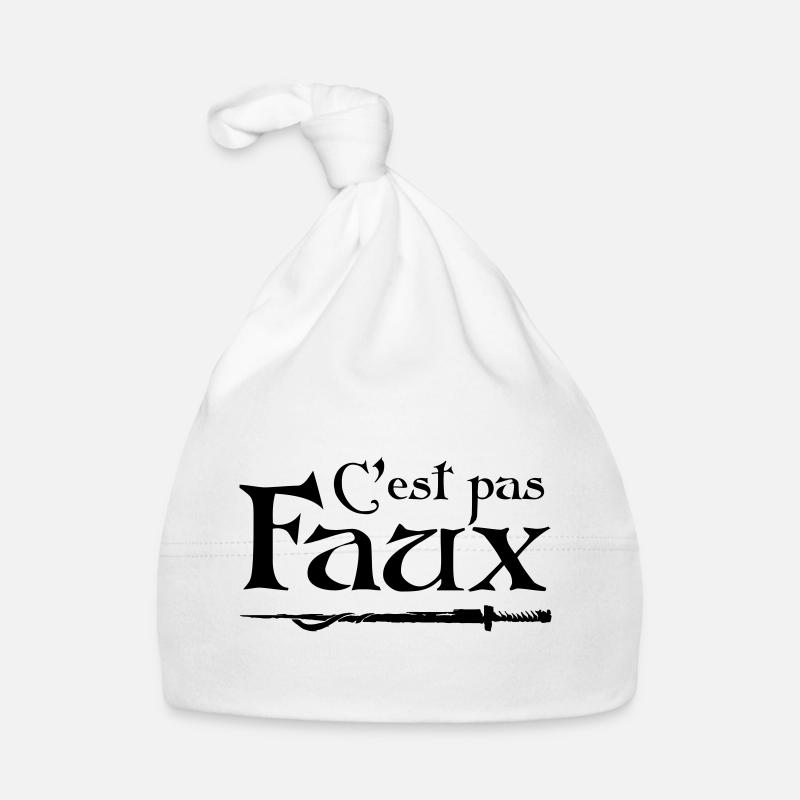 C'est pas faux - Perceval - Bonnet bio Bébé - blanc