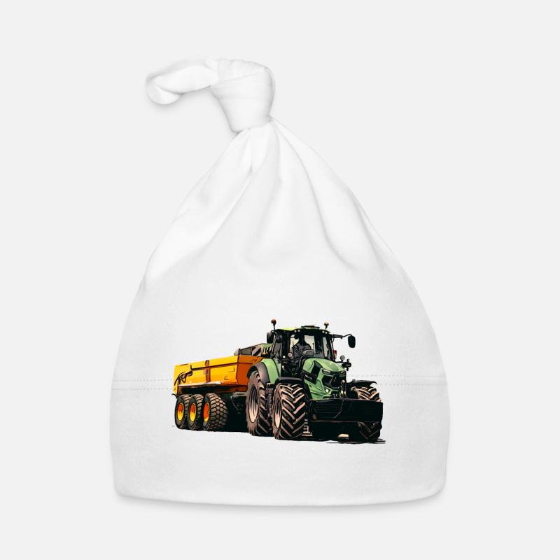 Tractor with trailer tipper Organic Baby Cap