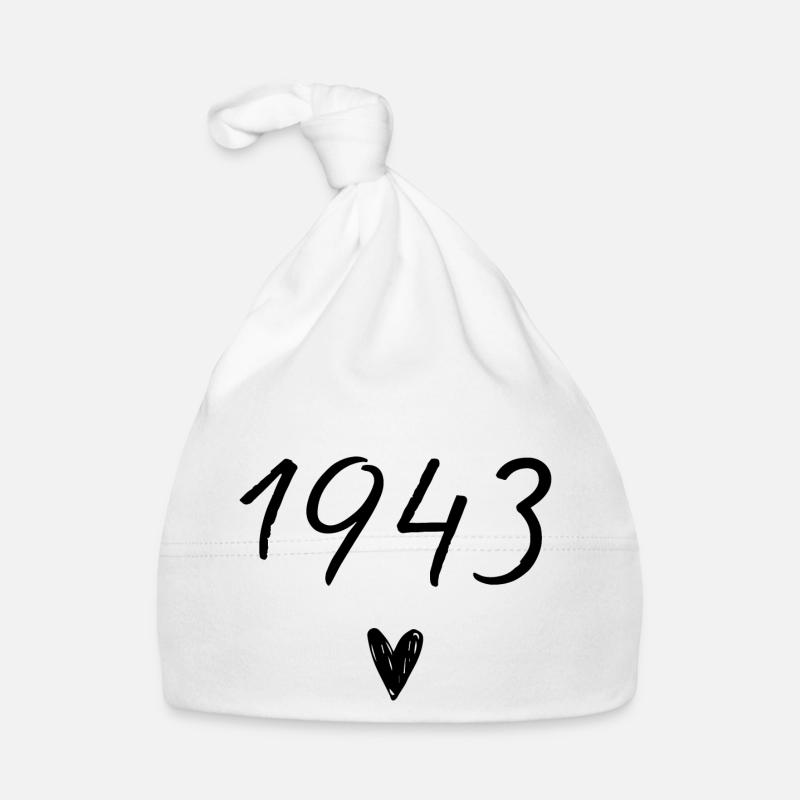 1943 Heart Anniversary Organic Baby Cap