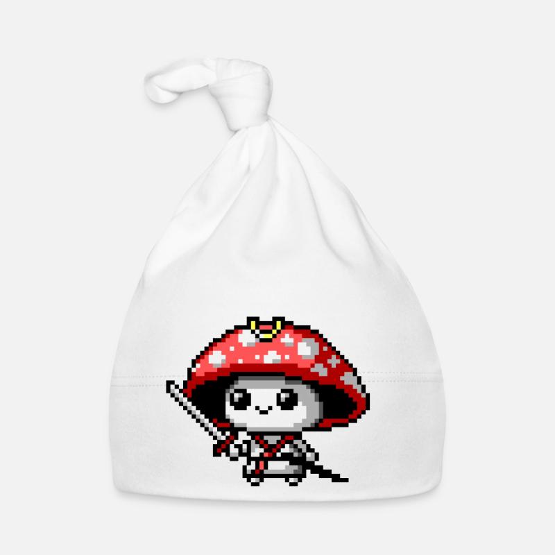 8bit Pilz-Samurai Baby Bio-Mütze